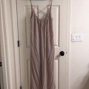 Spaghetti strap maxi dress. Lined